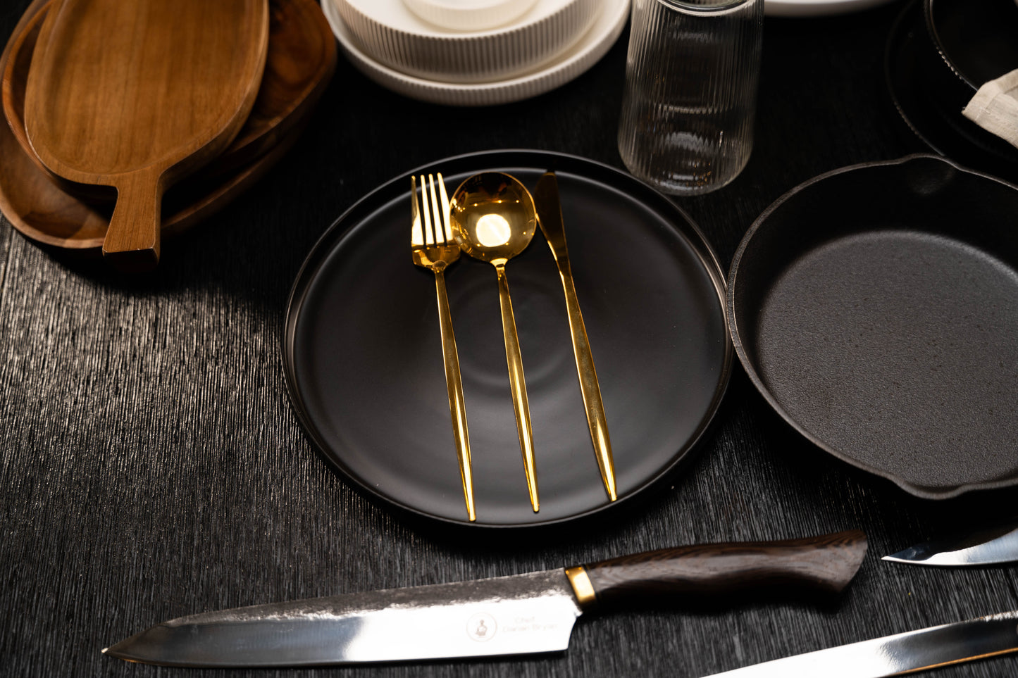 Nordic Ceramic Dinnerware - Matte Glazed Black