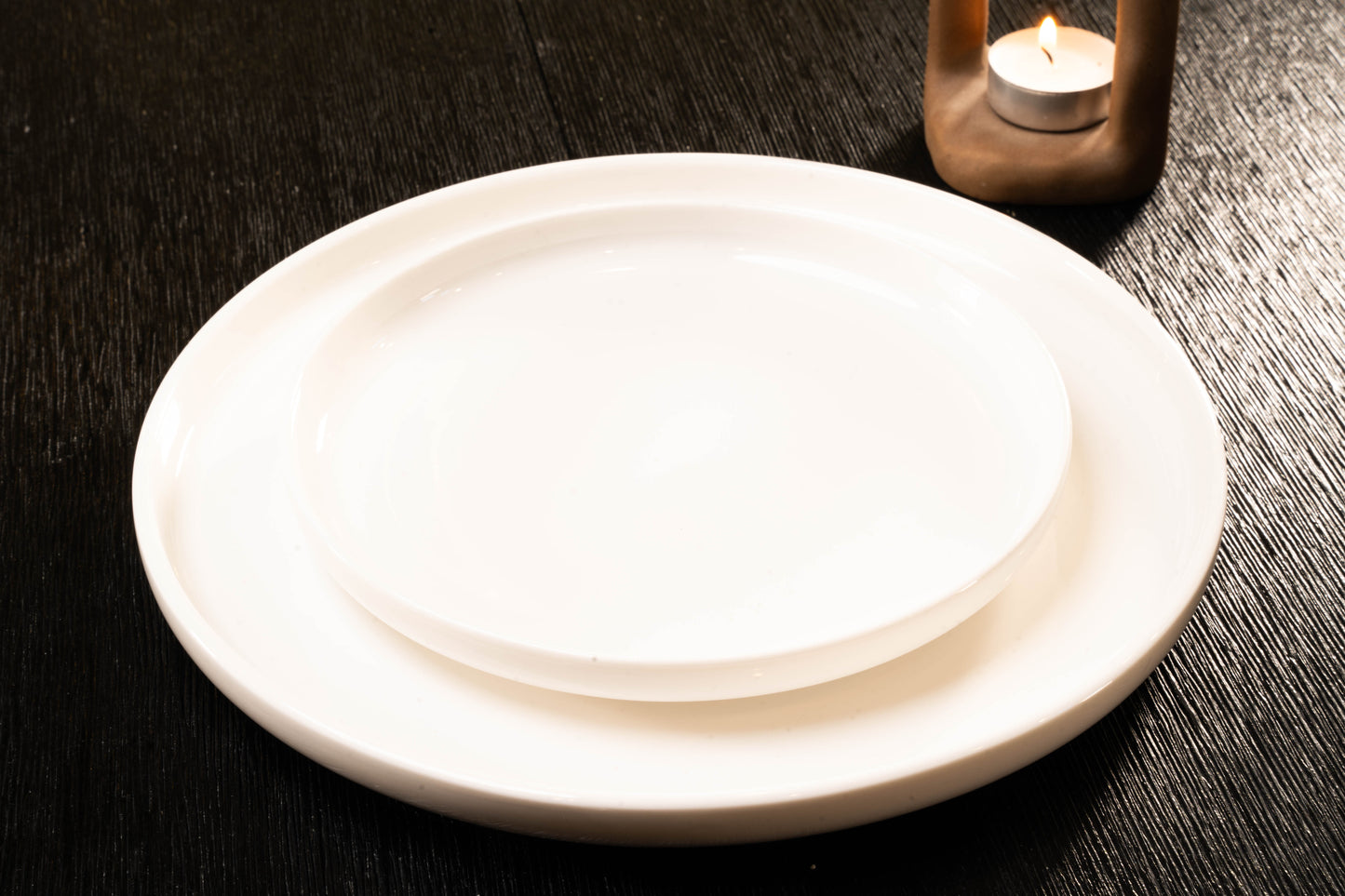 Nordic Style White Ceramic Dinner Plates